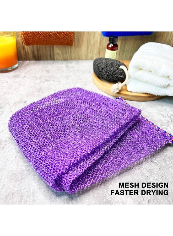 Mr.Cui'shop African Exfoliating Net 3 Pieces Super Exfoliating Home Spa Weave Back Exfoliating Scrubber For Shower Body Wash Cloths Deep Clean & Invigorate Your Skin Double Sided Available - Image 5