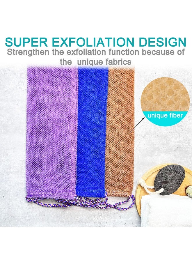 Mr.Cui'shop African Exfoliating Net 3 Pieces Super Exfoliating Home Spa Weave Back Exfoliating Scrubber For Shower Body Wash Cloths Deep Clean & Invigorate Your Skin Double Sided Available - Image 3