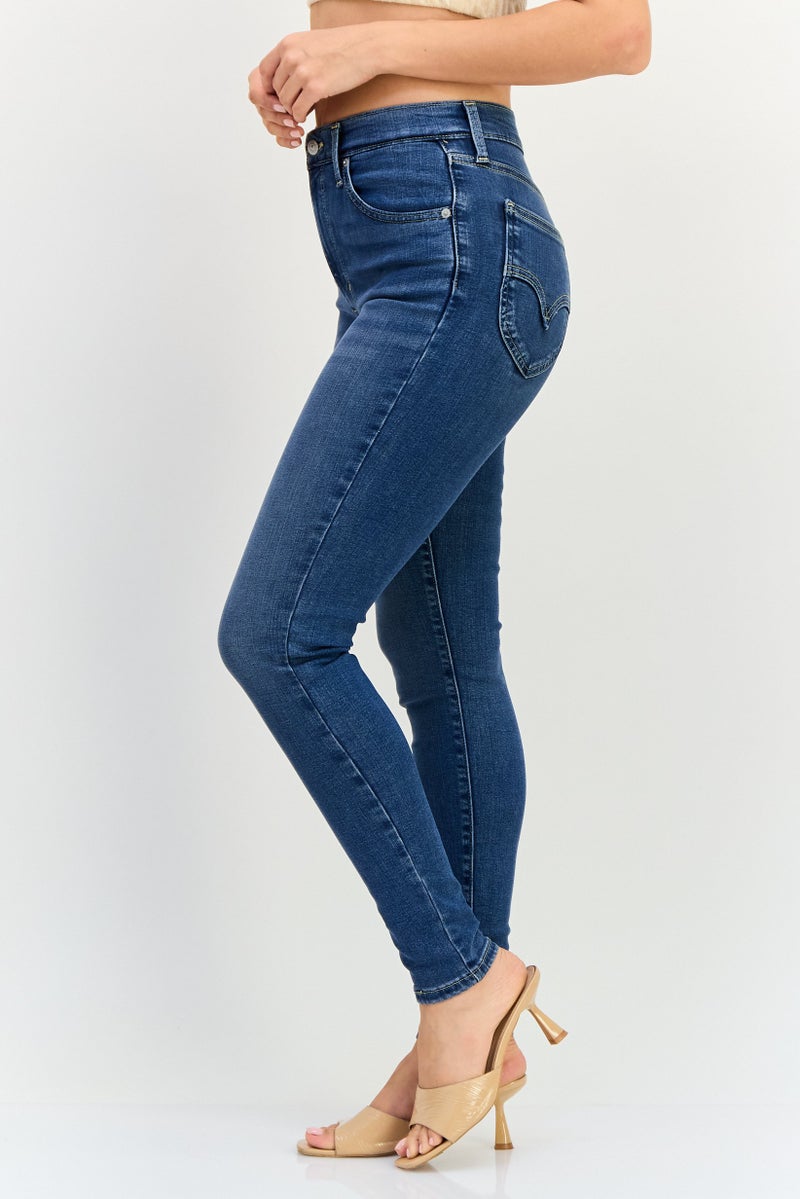 Levi's Women Skinny Fit Wash Stretchable Denim, Mid Blue - Image 4