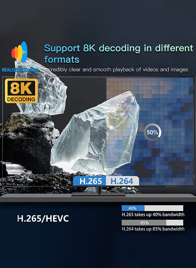 Ultra HD Android 14.0 TV Box with Dual WIFI6 Bluetooth Smart Set Top Box, 2GB RAM, 16GB ROM - Image 4