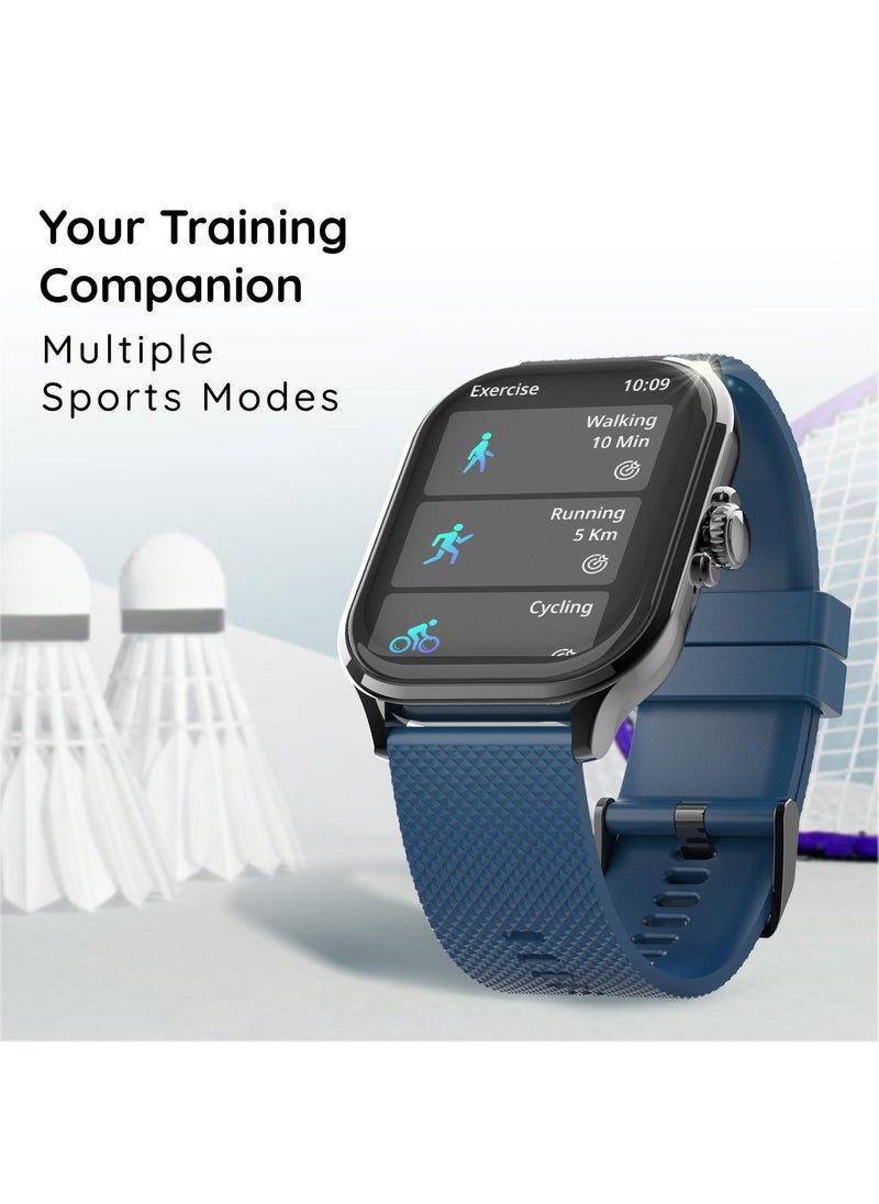Pebble Pebble Oslo 2.01" Vibrant HD Display, BT Calling, Premium Metal Body, Fast Pairing, DIY Watch Faces, Health Suite, Multiple Sports Mode, Smart Features  - Image 2