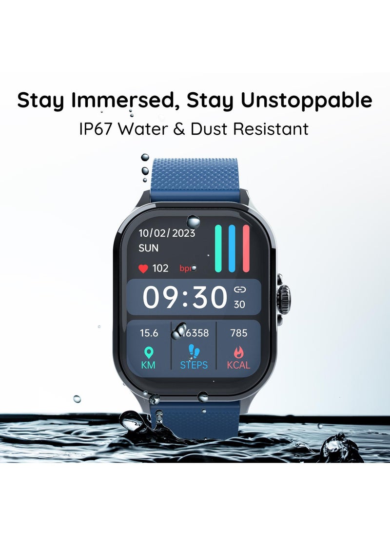 Pebble Pebble Oslo 2.01" Vibrant HD Display, BT Calling, Premium Metal Body, Fast Pairing, DIY Watch Faces, Health Suite, Multiple Sports Mode, Smart Features  - Image 5