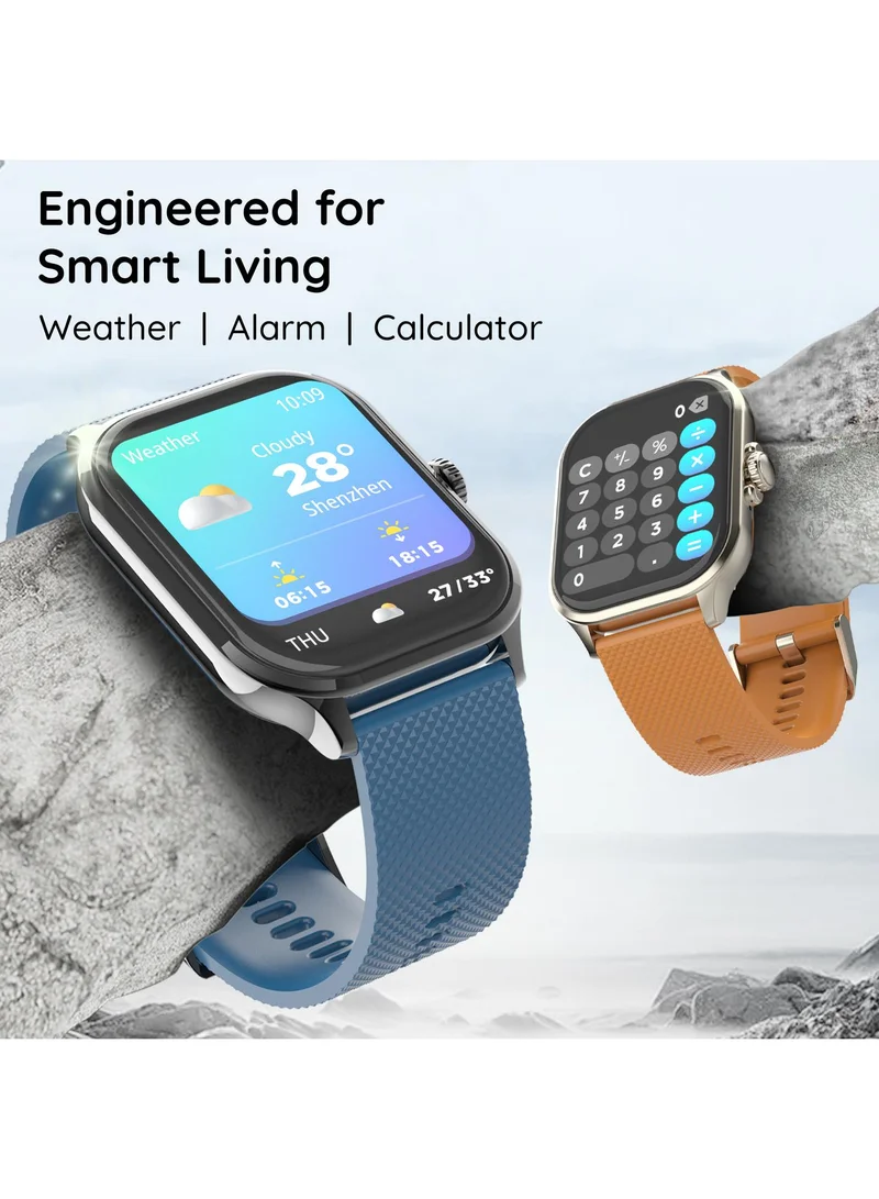 بيبل Pebble Oslo 2.01" Vibrant HD Display, BT Calling, Premium Metal Body, Fast Pairing, DIY Watch Faces, Health Suite, Multiple Sports Mode, Smart Features