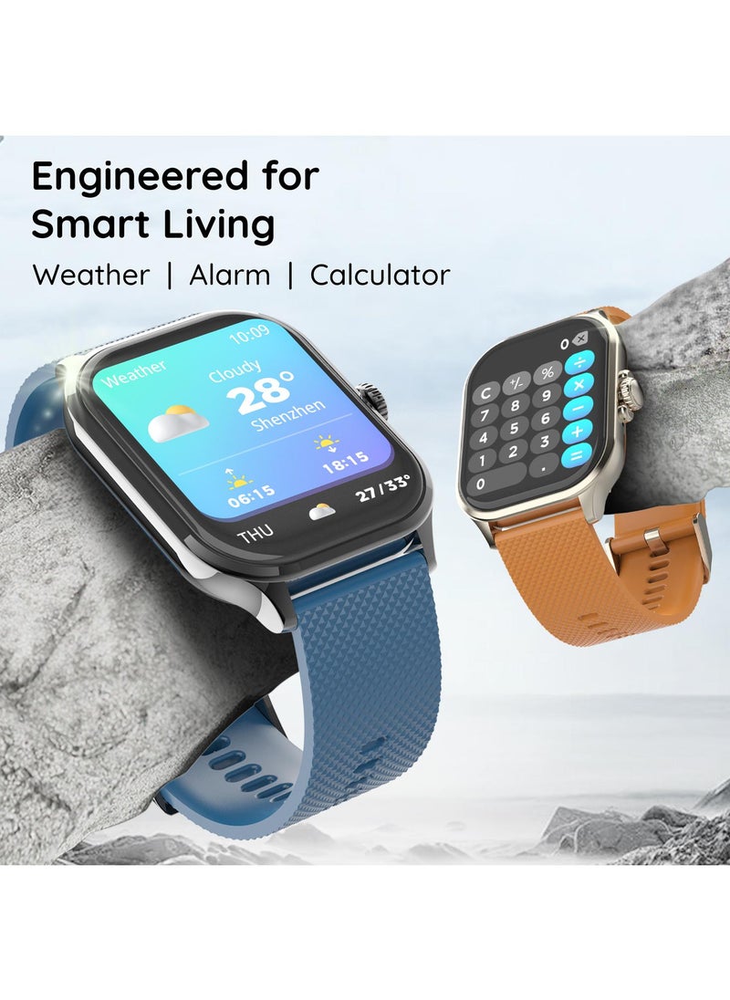 Pebble Pebble Oslo 2.01" Vibrant HD Display, BT Calling, Premium Metal Body, Fast Pairing, DIY Watch Faces, Health Suite, Multiple Sports Mode, Smart Features  - Image 3