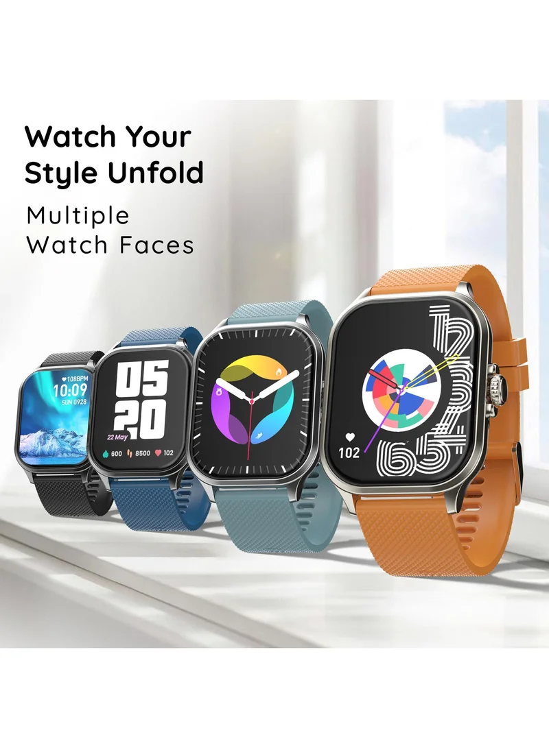 بيبل Pebble Oslo 2.01" Vibrant HD Display, BT Calling, Premium Metal Body, Fast Pairing, DIY Watch Faces, Health Suite, Multiple Sports Mode, Smart Features
