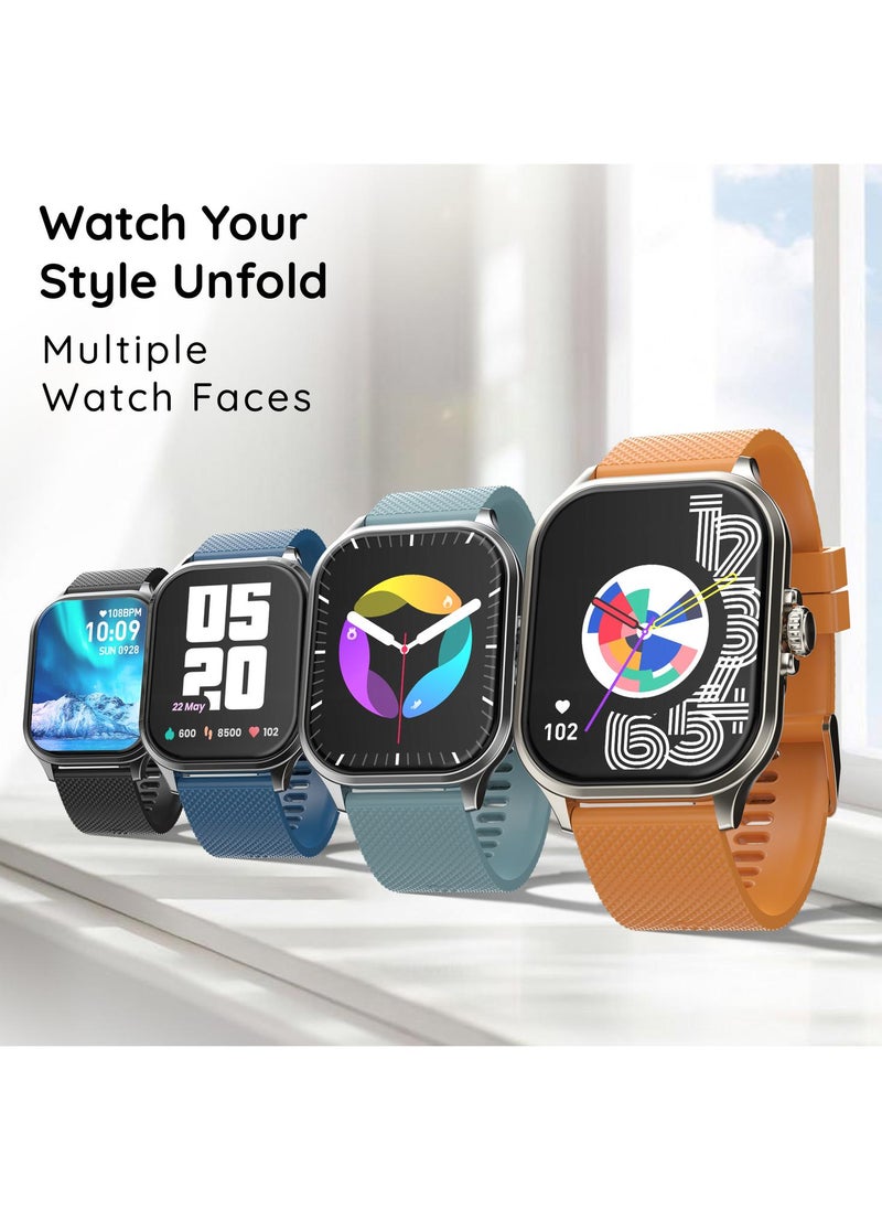 Pebble Pebble Oslo 2.01" Vibrant HD Display, BT Calling, Premium Metal Body, Fast Pairing, DIY Watch Faces, Health Suite, Multiple Sports Mode, Smart Features  - Image 4