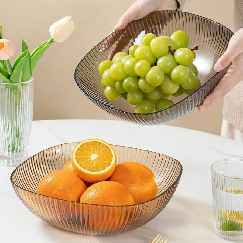 Snivy Snivy 1 pc Fruit Basket Bowl Creative Fruit Bowl Crystal Glass Fruit Plate HandDrawn Phnom Penh Fruit Dish for Living Room Decoration Decorative for Table Multicolor  - Image 5