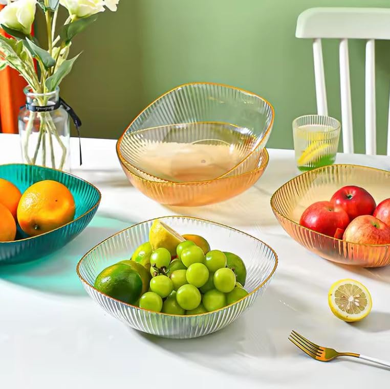 Snivy Snivy 1 pc Fruit Basket Bowl Creative Fruit Bowl Crystal Glass Fruit Plate HandDrawn Phnom Penh Fruit Dish for Living Room Decoration Decorative for Table Multicolor  - Image 4