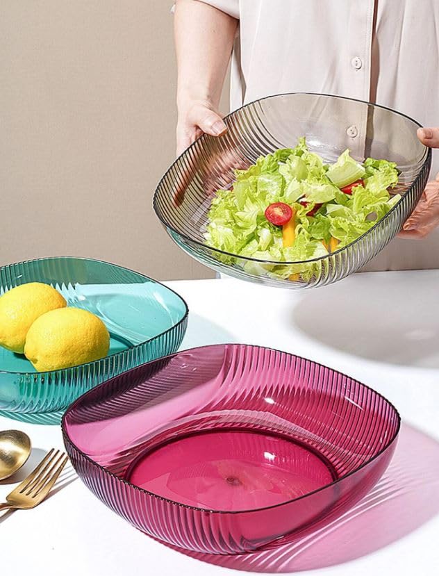 Snivy Snivy 1 pc Fruit Basket Bowl Creative Fruit Bowl Crystal Glass Fruit Plate HandDrawn Phnom Penh Fruit Dish for Living Room Decoration Decorative for Table Multicolor  - Image 1