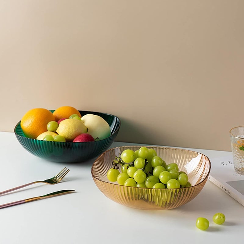 Snivy Snivy 1 pc Fruit Basket Bowl Creative Fruit Bowl Crystal Glass Fruit Plate HandDrawn Phnom Penh Fruit Dish for Living Room Decoration Decorative for Table Multicolor  - Image 2