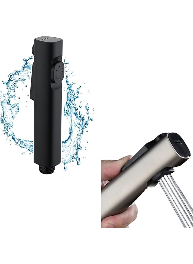 The Bros Handheld Bidet Sprayer for Toilet,Portable Two-Function Shower Head Kitchen Sink Faucet Attachment Lightweight Mini Hand-Held Spray Multifunction Premium Sprayer for Bathroom Kitchen-Black - Image 1