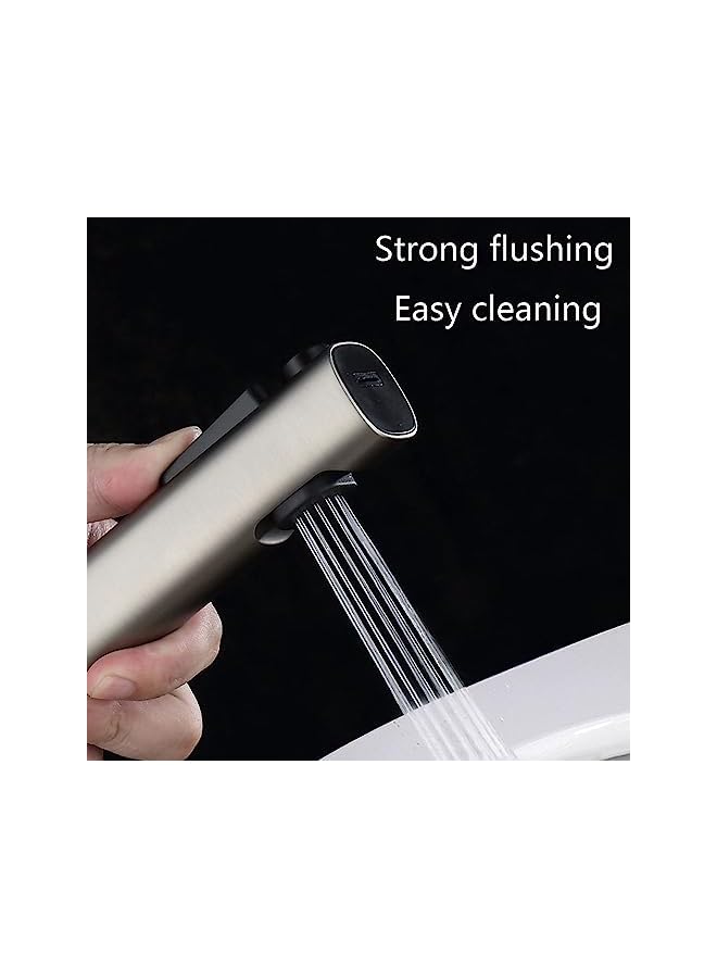 The Bros Handheld Bidet Sprayer for Toilet,Portable Two-Function Shower Head Kitchen Sink Faucet Attachment Lightweight Mini Hand-Held Spray Multifunction Premium Sprayer for Bathroom Kitchen-Black - Image 5