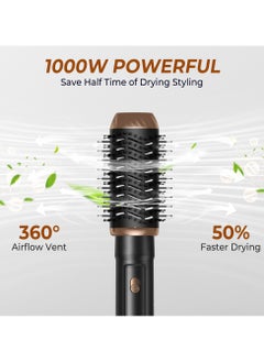 UKLISS Hair Styler, 6 in 1 Hot Air Stylers, Hair Dryer Fast Drying, Hot Air Brush Set with Auto Air Hair Curler Wand, Volumizer, Round Brush, Hair Straightener Brush,1200W Hair Straightener Comb Curling Brush with 6 Interchangeable Barrels Negative Ion Salon Styler Tools  - Image 4