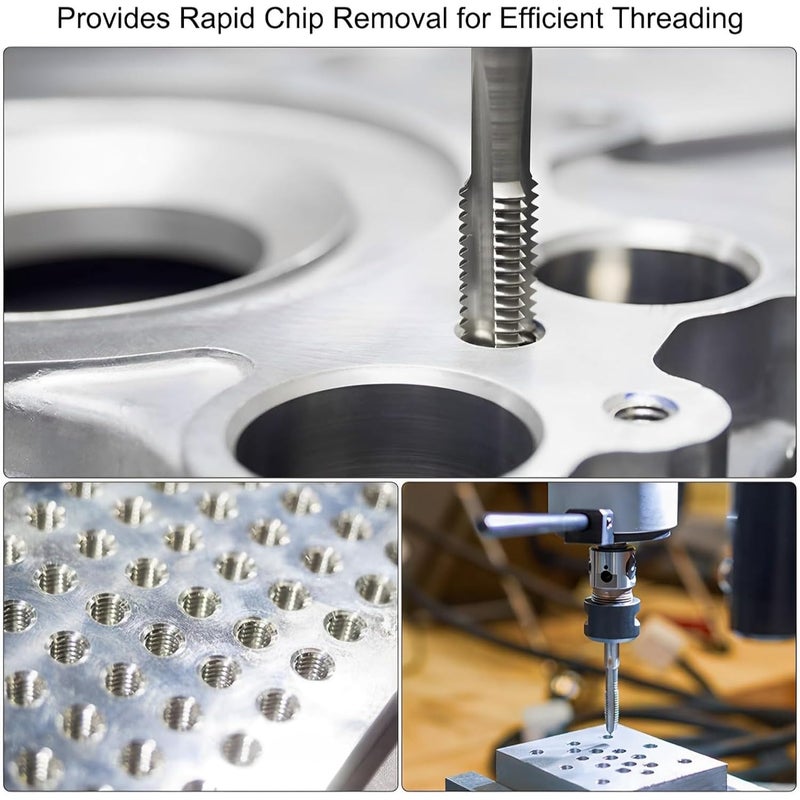 High-Precision BSW Threading Tap Set – 3-Piece Steel Taper, Plug, Bottoming – For Classic Machinery & Metalwork (7/16)