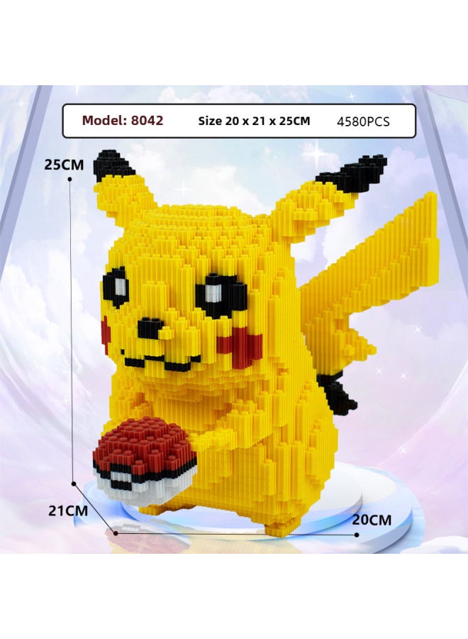 Toy/puzzle Category Building Blocks/figurines Subcategory Construction Toys Age Range Years Gender Unisex Material Plastic Theme-Color:8042 Bikachu - Image 1