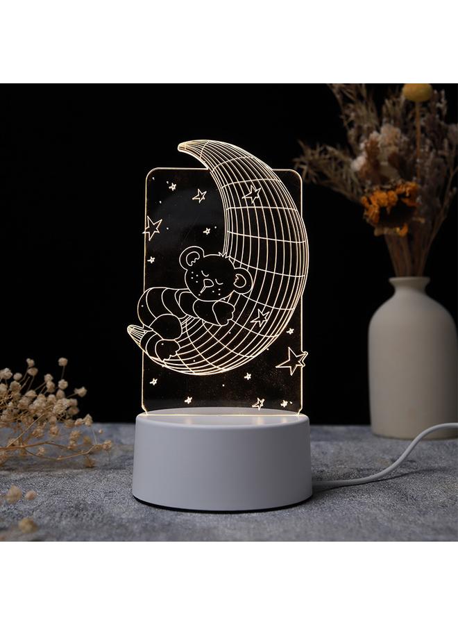 Bluejw Christmas 3D Nightlight Creative Luminous Projection Atmosphere Light Indoor Home Decoration Colorful Light Bedside Lighting Table Lamp - Image 3