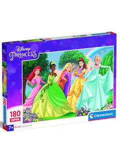 Clementoni Clementoni Puzzle Disney Princess Gown 180 Pieces | Jigsaw Puzzle | Children's Puzzle | Preschool Learning Toys | Develops Problem Solving Skills | Made in Italy  - Image 1