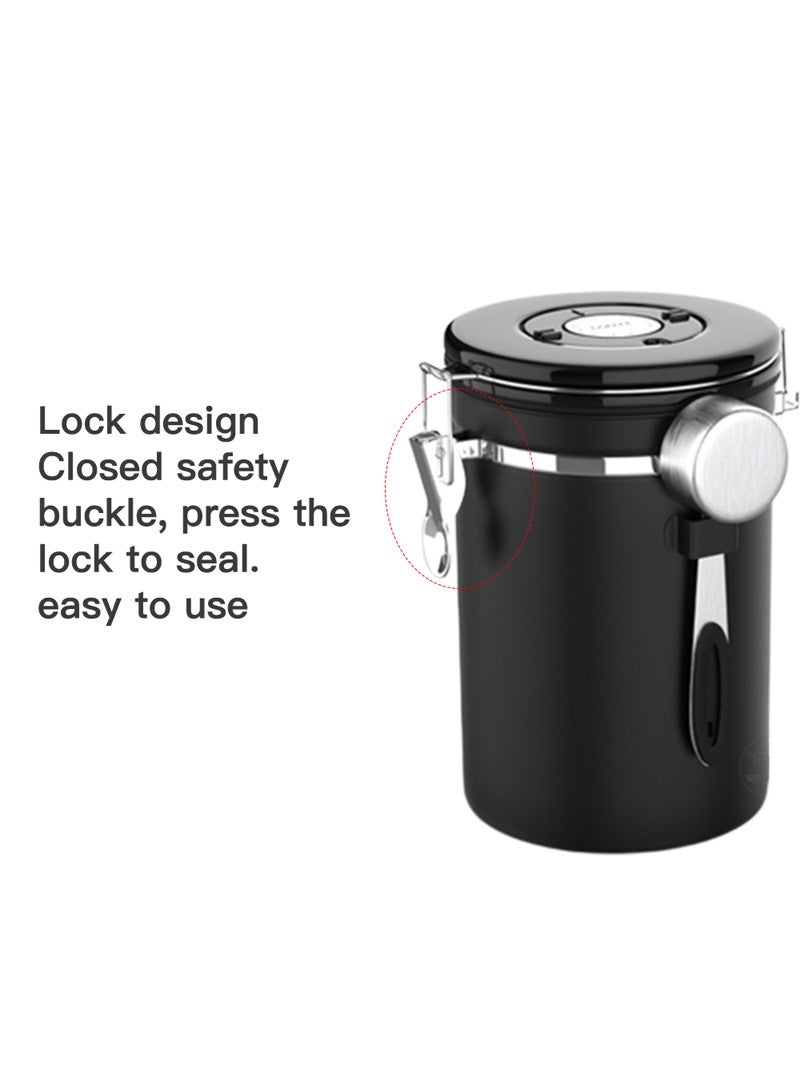 Sharpdo Kitchen Coffee Bean Sealed Storage Jar Stainless Steel Vacuum Sealed Jar Food Storage Dry Goods Powder Particle Storage Box - Image 4