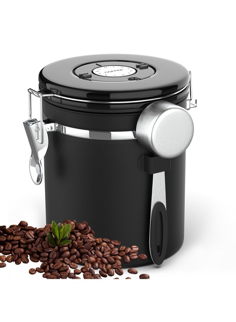 Sharpdo Kitchen Coffee Bean Sealed Storage Jar Stainless Steel Vacuum Sealed Jar Food Storage Dry Goods Powder Particle Storage Box - Image 1