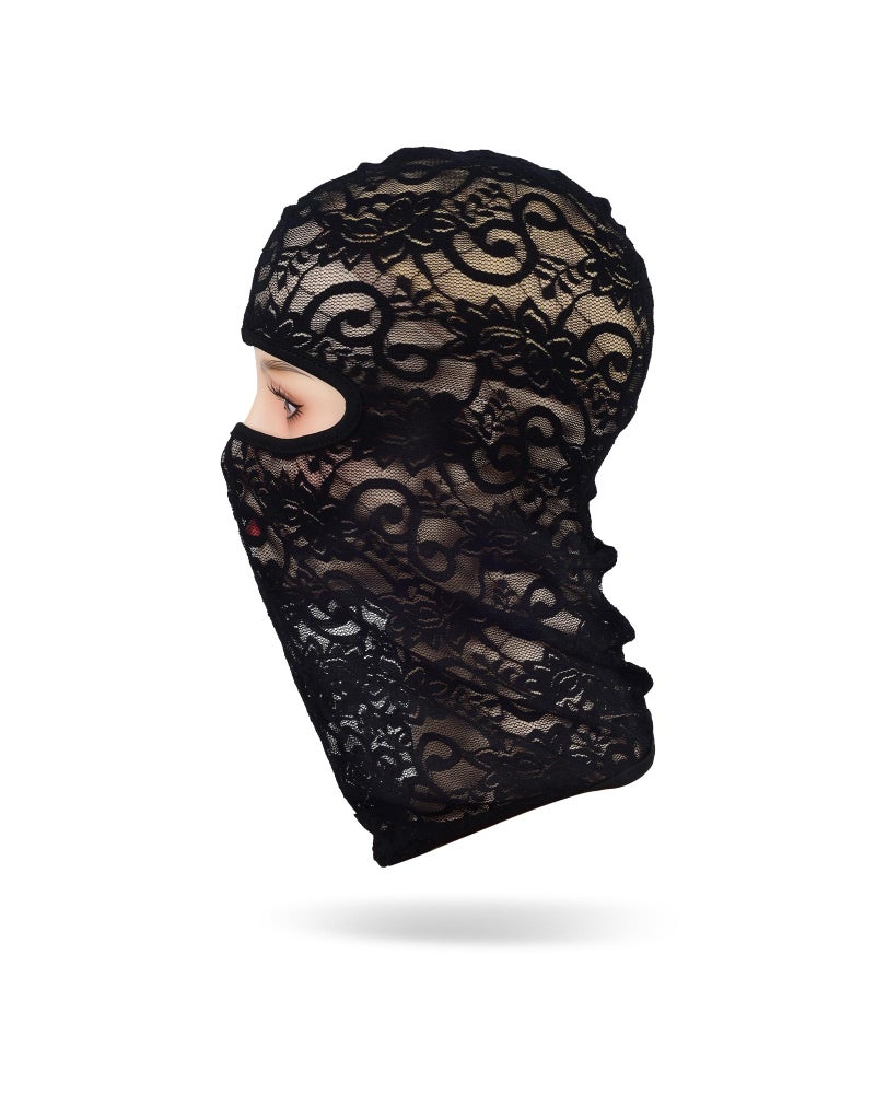 Xeoxarel قناع الوجه الكامل من زيوكسرل للرجال/النساء، غطاء رقبة صيفي مبرد، أسود - Image 2