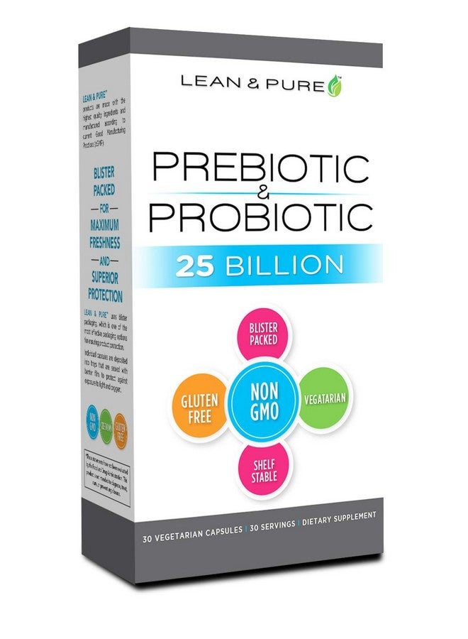 Lean & Pure Prebiotic & Probiotic, 25 Billion Live and Shelf Stable Cultures, 30 Count, Non GMO, Vegetarian, Gluten Free - Image 1