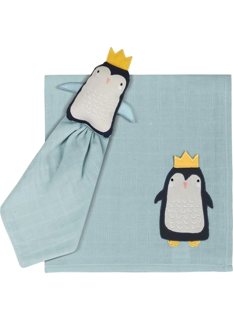 Miespiga Penguin Sleeping Companion + Muslin Set