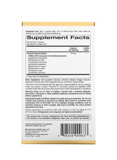 California Gold Nutrition LactoBif 5 Probiotics 5 Billion CFU 60 Veggie Capsules  - Image 2