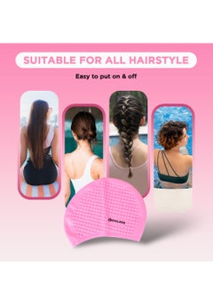 ENDLESS  Comfortable Silicon Swimming Cap with Bubble Design | Elastic Waterproof Swimming Cap for Long and Short Hair with Thicker Edge | For Adults, Women and Men  - Image 3