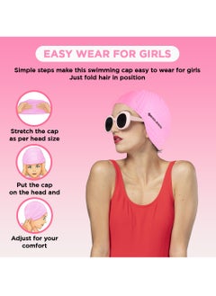 ENDLESS  Comfortable Silicon Swimming Cap with Bubble Design | Elastic Waterproof Swimming Cap for Long and Short Hair with Thicker Edge | For Adults, Women and Men  - Image 4