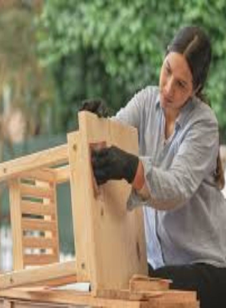 KNP 320 Grit Sandpaper Pack of 100 sandpaper features abrasive particles bonded to a durable backing, ideal for smoothing surfaces and preparing them for painting, staining, or finishing. - Image 2