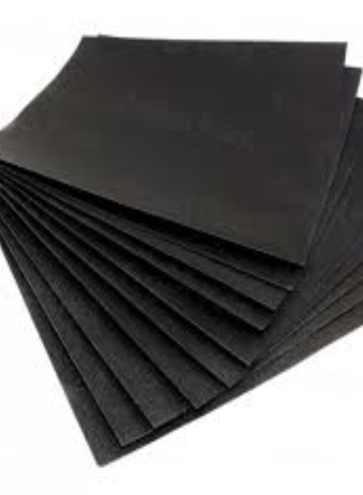 KNP 320 Grit Sandpaper Pack of 100 sandpaper features abrasive particles bonded to a durable backing, ideal for smoothing surfaces and preparing them for painting, staining, or finishing. - Image 3