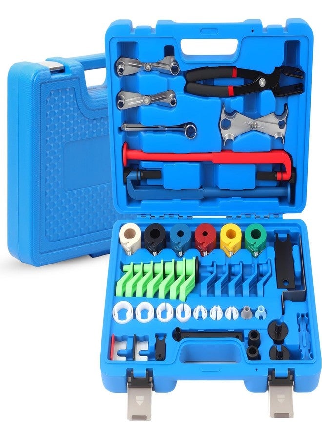 XSTARYE 45PCS Fuel Line Disconnect Tool Set Compatible with Ford GM Chrysler Fuel Line Removal Tool Transmission Line Disconnect Tool for Automotive A/C Fuel Systems with A/C Spring Lock Coupling Tool - Image 1