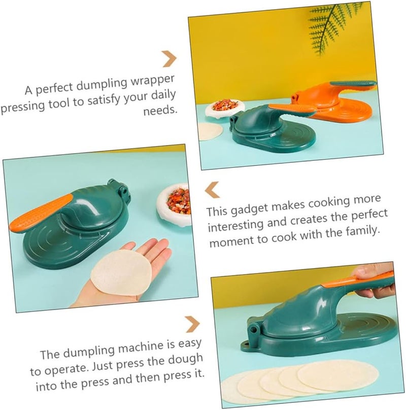 Green Manual Dumpling Maker Tool 2pcs Dough Presser for Wrappers Empanadas Kitchen Gadget - Image 5