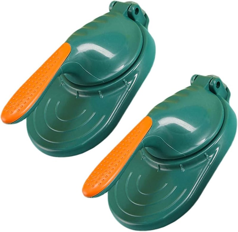 Green Manual Dumpling Maker Tool 2pcs Dough Presser for Wrappers Empanadas Kitchen Gadget - Image 1
