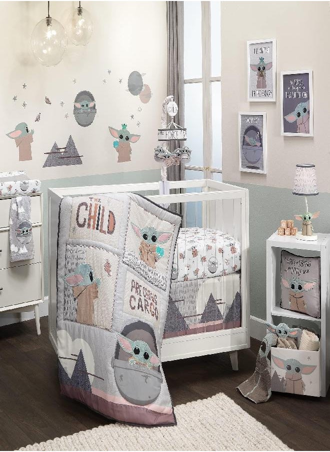 Lambs & Ivy - Lambs & Ivy Star Wars Mandalorian The Child/Baby Yoda/Grogu Fitted Crib Sheet - Image 1
