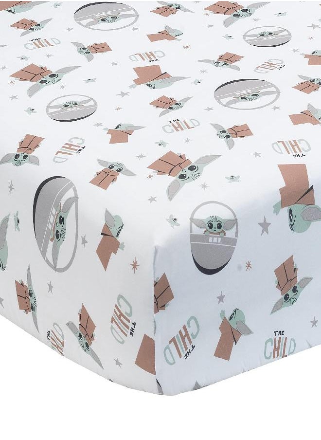 Lambs & Ivy - Lambs & Ivy Star Wars Mandalorian The Child/Baby Yoda/Grogu Fitted Crib Sheet - Image 1
