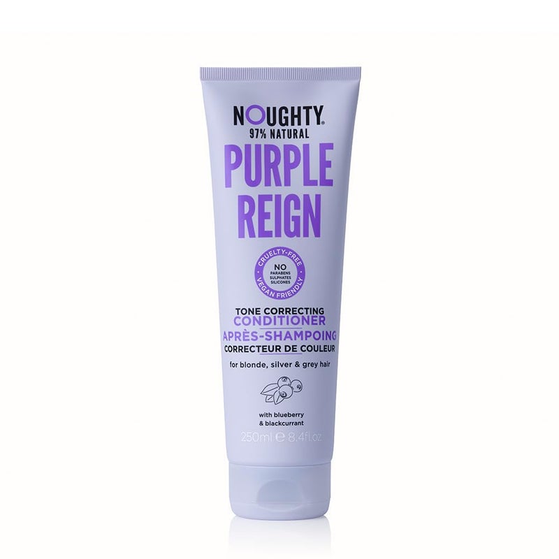 Noughty Purple Reign Tone Correcting Conditioner, 997% Natural Sulfate Free Vegan Haircare, for Blonde, Grey or Silver Hair 8.4fl.oz - Image 1