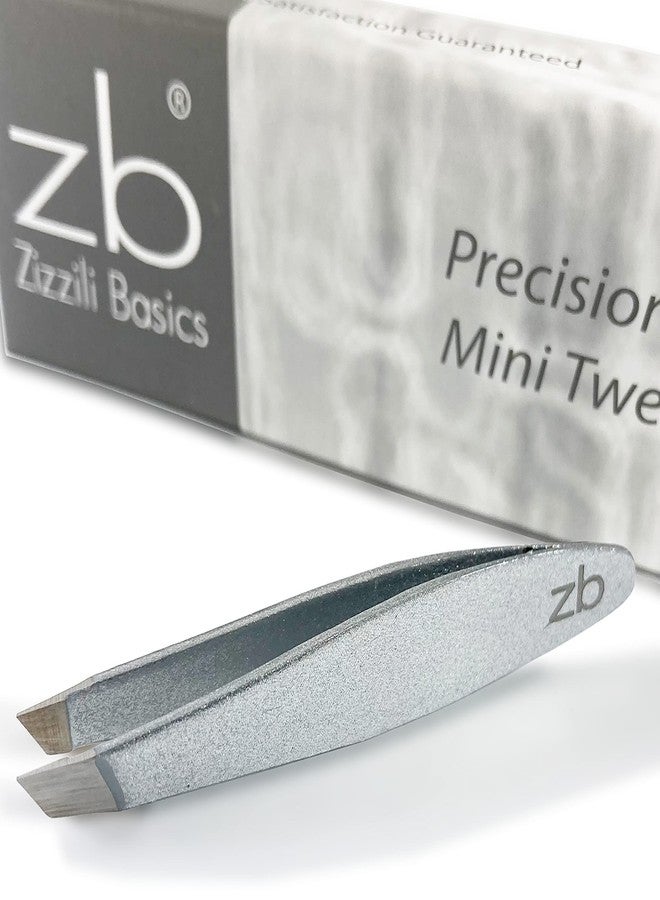 Zizzili Basics Mini Slant Tweezers - Best Tweezers for Eyebrow and Facial Hair Removal - Image 1