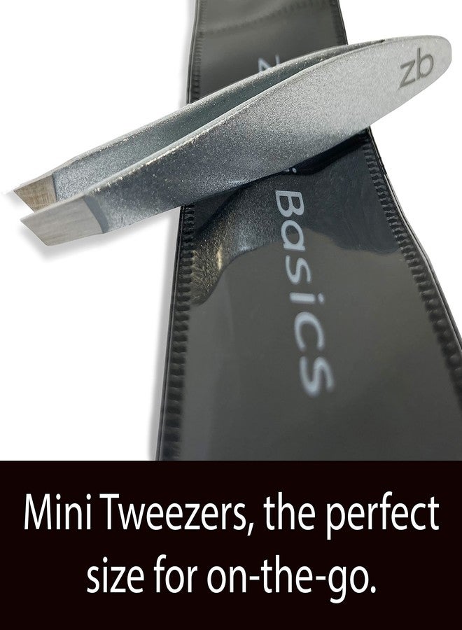 Zizzili Basics Mini Slant Tweezers - Best Tweezers for Eyebrow and Facial Hair Removal - Image 3