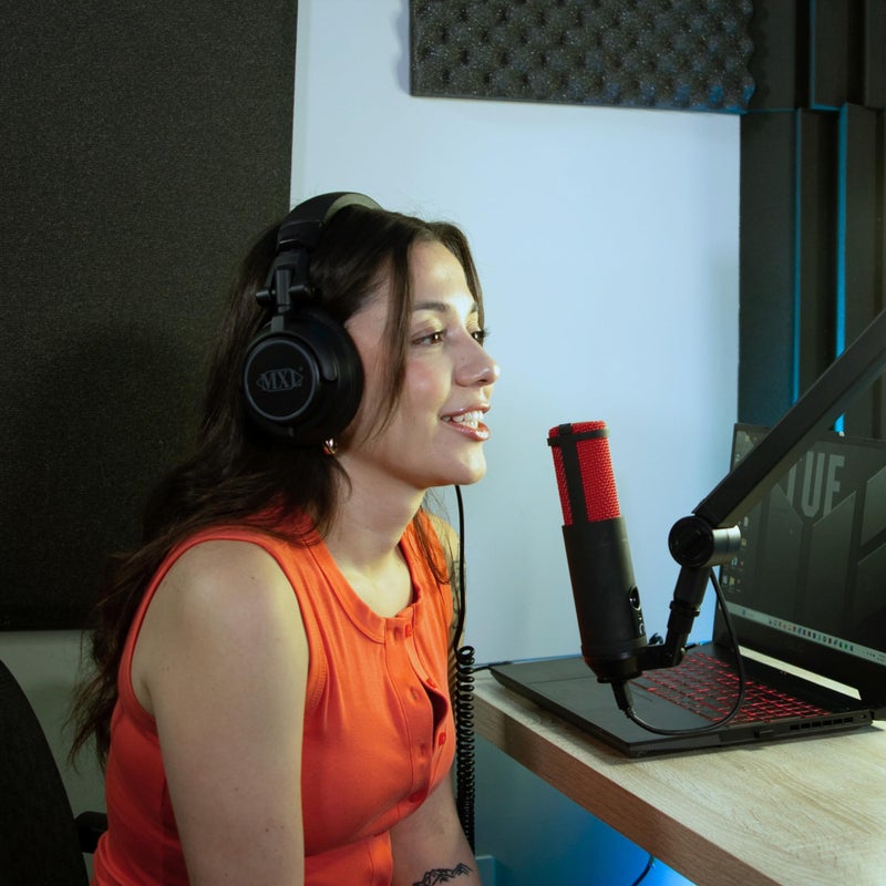 MXL TEMPO-KR Mac and PC Compatible USB 2.0 Powered Condenser Microphone - Black/Red - Image 5