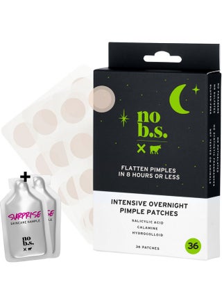 No Bs Intensive Overnight Pimple Patches Fastacting Acne Spot Treatment For Clear Healthy Skin Hydrocolloid Salicylic Acid Calamine (1 Box Of 36Ct). Includes Free Skincare Samples - pzsku/ZF9CBB507A33A6331AA30Z/45/_/1719226656/ba07eba3-8eda-451f-84fe-3b7f1e351158