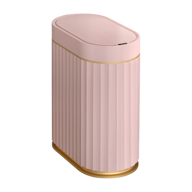 ELPHECO Sensor Trash Can 2 Gallon Waterproof Motion Sensor Trash Can Automatic Bathroom Trash Bin Slim Garbage Can for Dorm RoomPink 2 Gallon
