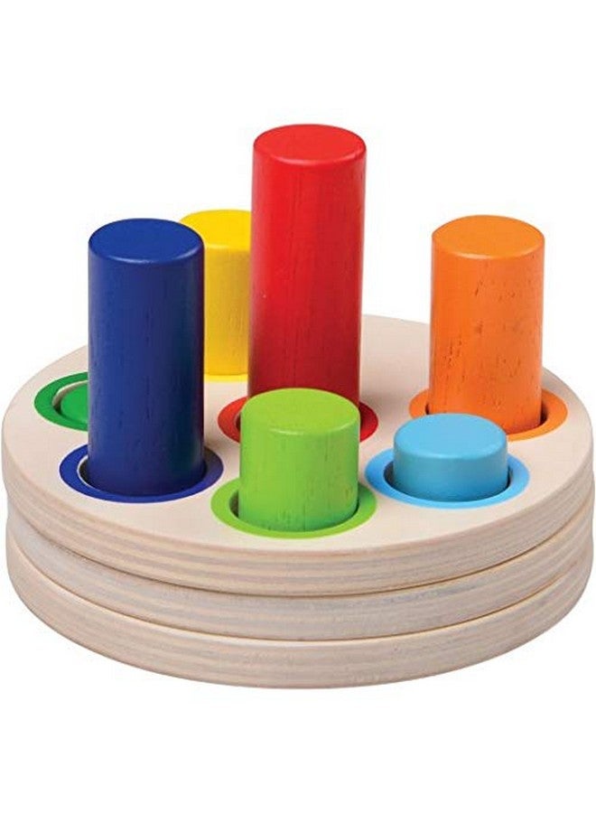 Constructive Playthings San-24 Wooden Logic Stacking Puzzles, Colorful Stackable Puzzle For Kids - Image 3