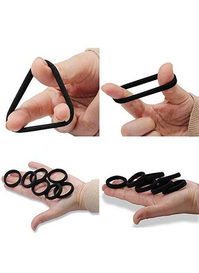 Fameza Premium 20 Black Hair Ties Elastic Hair Band Made Of Quality Cotton And No Crease Hair Tie. Perfect Suitable For Ponytail Holder For Women And Girls. Hair Accessories For Women With Style  - Image 3
