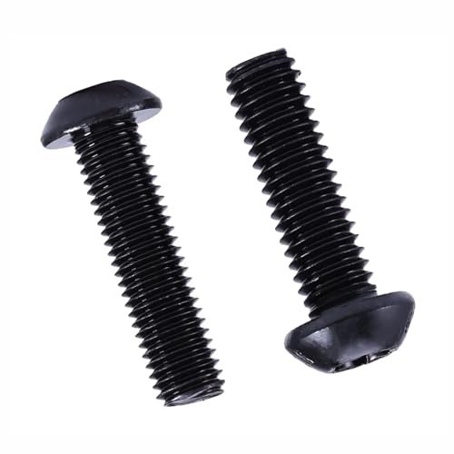 HanTof 75Pcs Button Head Torx Drive Screws Bolts, Grade 10.9 Alloy Steel, M6 x 12/16/20/25/30 mm Star Drive Machine Screws Set with T30 Wrench, Black Oxide Finish, Fully Threaded Pitch : 1.0 mm - Image 2