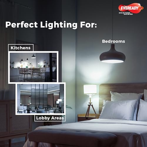 Eveready 12W LED Bulb, Cool White Day Light (6500K), B22 Base, Energy-Efficient, 4kV Surge Protection, Long-Lasting Durability, Pack of 2 - Image 5