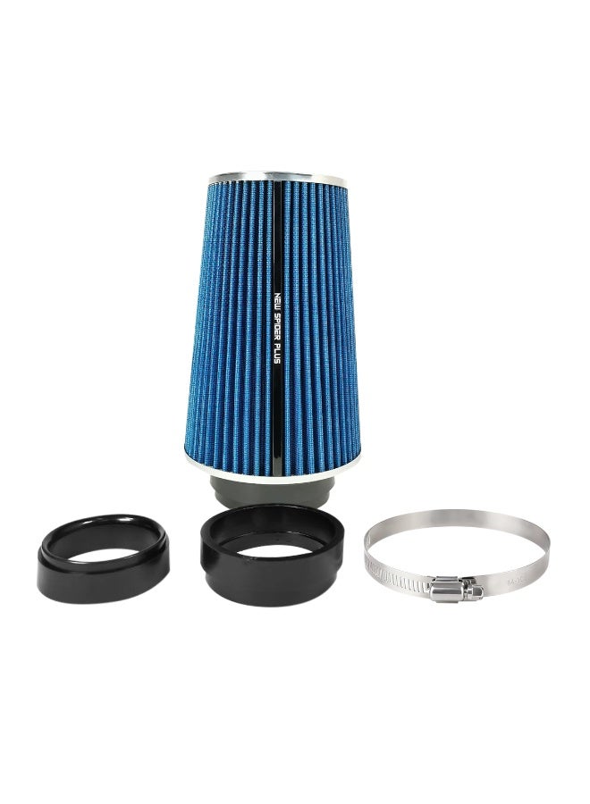 SPIDER High Performance Cone Air Filter, Washable & Reusable Intake Filter with Clamp, Universal Fit 3” 3.5” 4” Inlet, Improves Airflow & Engine Performance - 9732 - Image 1