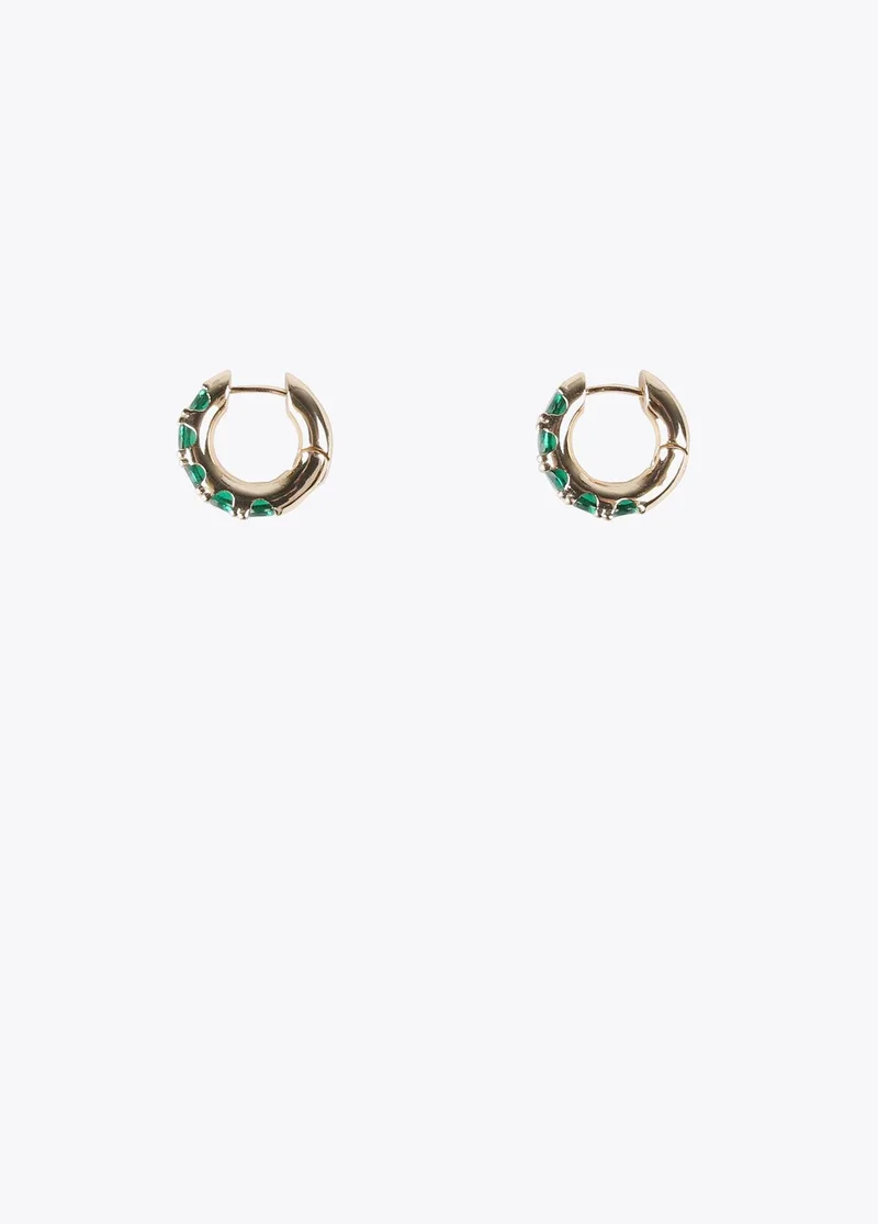 Lola Casademunt Hoop Earrings With Inset Crystals