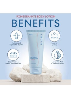 Seacret SEACRET POMEGRANATE BODY LOTION: Daily Moisturizing Lotion with Dead Sea Minerals, Chamomile, Avocado Oil, Aloe Vera, Vitamin A & E for All Skin Types, 6.8 Oz  - Image 4