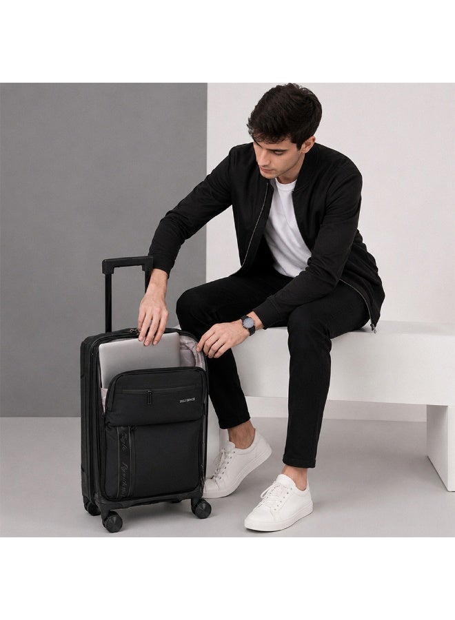 Eagle Express Cruiser Elite 20 Inch Cabin Luggage Black, PP Hard Shell Carry On Trolley Suitcase with Lightweight Travel Design, Durable Spinner Wheels, Secure Lock System and 2 Year Warranty - Image 2